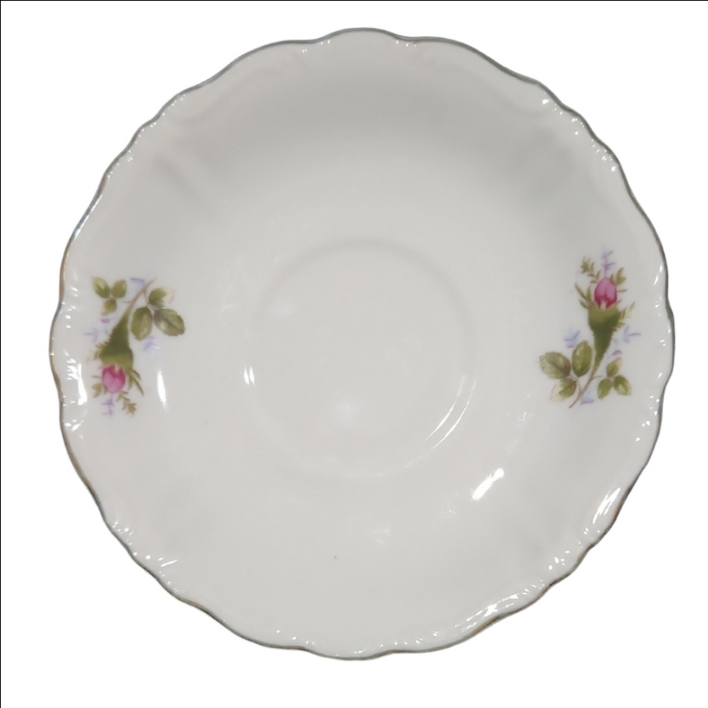 Floral White Saucer